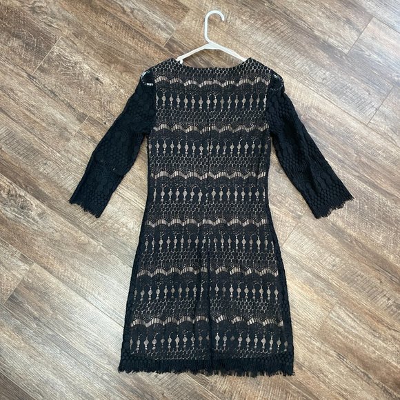 Catherine Malandrino Size 4 Black Lace Dress - Picture 5 of 5